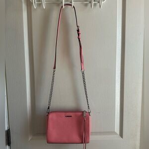Rebecca Minkoff pink 5 zipper crossbody purse